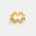 ⁦دبلة ذهب عيار 21 وزن 1.84 جرام⁩ - الصورة ⁦3⁩