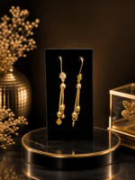 ⁦حلق شنكار  مميزة عيار ٢١ وزن 3.35  جرام⁩ - الصورة ⁦4⁩