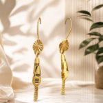 حلق شنكار  مميزة عيار ٢١ وزن 2.93 جرام