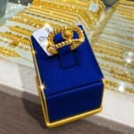 خاتم كورة  مميز ايطالي  ذهب عيار 21 | وزن 3.25 جرام